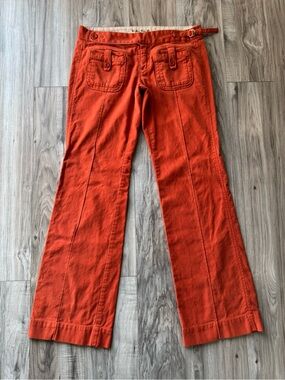 Anthropologie G1 Basic Goods Low Rise Flare Pants in burnt orange